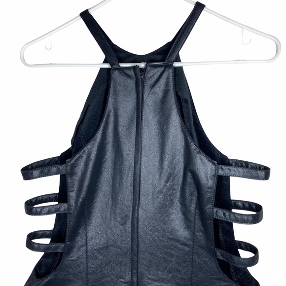 Vintage LBD Frederick's Of Hollywood Cut Out Sides Little Black Dress Size 13 14 - Picture 4 of 10